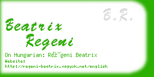 beatrix regeni business card